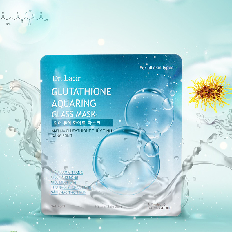 Mặt nạ thủy tinh Gutathione Aquaring Glass Mask DR.LACIR giúp làm trắng da, cấp ẩm sâu
