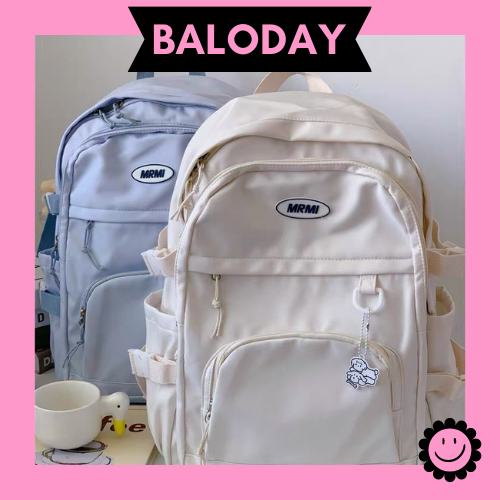 Balo Nam Nữ basic MRMI nhiều ngăn, nhiều màu, siêu dễ thương, cute, dùng để đi học đi chơi