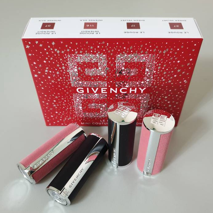 Set son Givenchy Mini Le Rouge Couture Lipstick Set 4 Màu