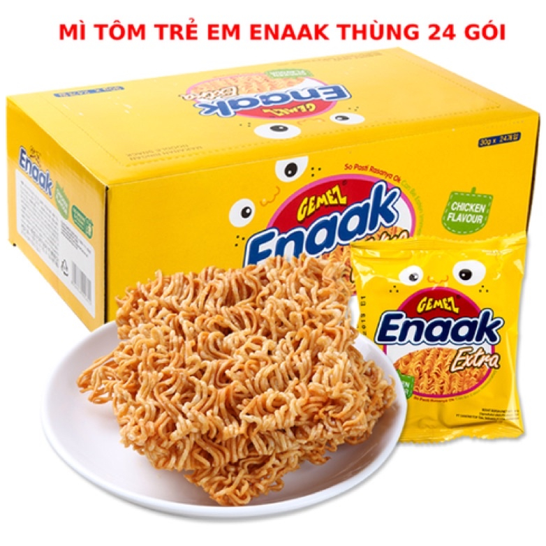 Thùng 24 gói mì vị gà Enaak Extra gói 30g