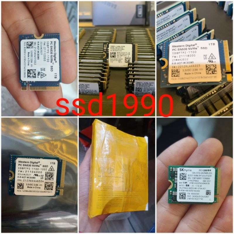 Ổ cứng SSD WD SN530 256GB 512GB 1TB - M2-PCIe NVMe 2230 - bảo hành 3 năm