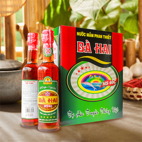 Nước Mắm Nhĩ Cá Cơm Bà Hai Phan Thiết 40 độ đạm( thùng 6 chai x 330ml)