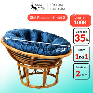 Ghế mây thư giãn papasan 1m2 mây cao cấp home studio chất liệu mây chắc chắn