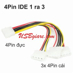 Cáp chia nguồn 4pin ide 1 ra 3