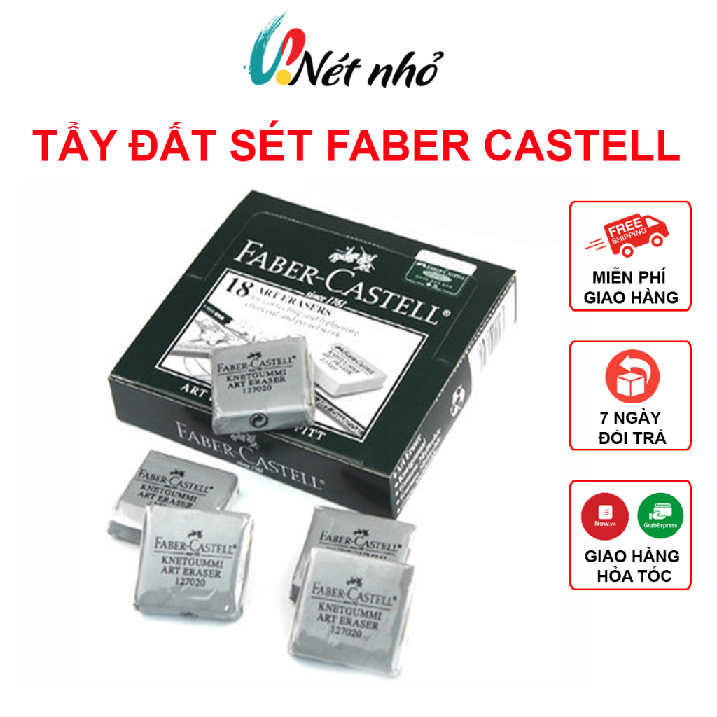 Tẩy Đất Sét Cho Mỹ Thuật, Gôm Tẩy Cao Su Faber Castell