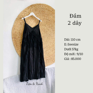 2hand đầm xô 2 dây phối ren  D835 tiembixanh