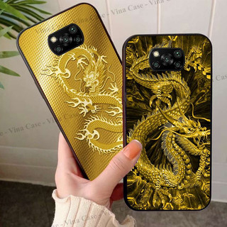 Ốp lưng kính in cho xiaomi poco x3 nfc/x3 pro - poco m3/redmi 9t - note 10 4g/5g - note 11 4g/5g hình rồng vàng tài lộc.