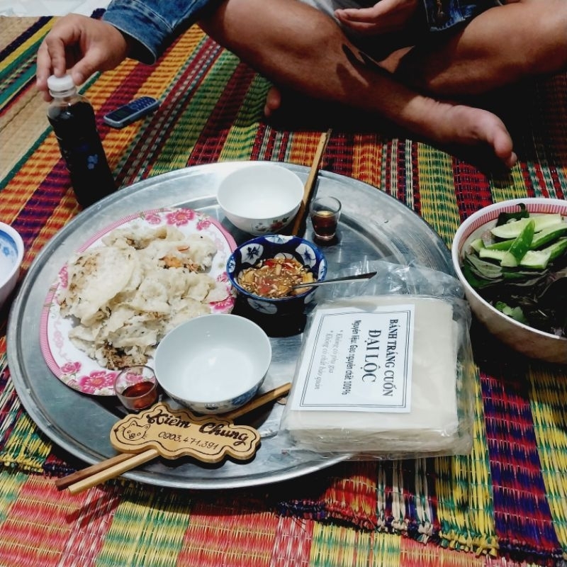 1kg Bánh tráng cuốn đại lộc nguyên chất 100% cuốn thịt heo chấm nước mắm