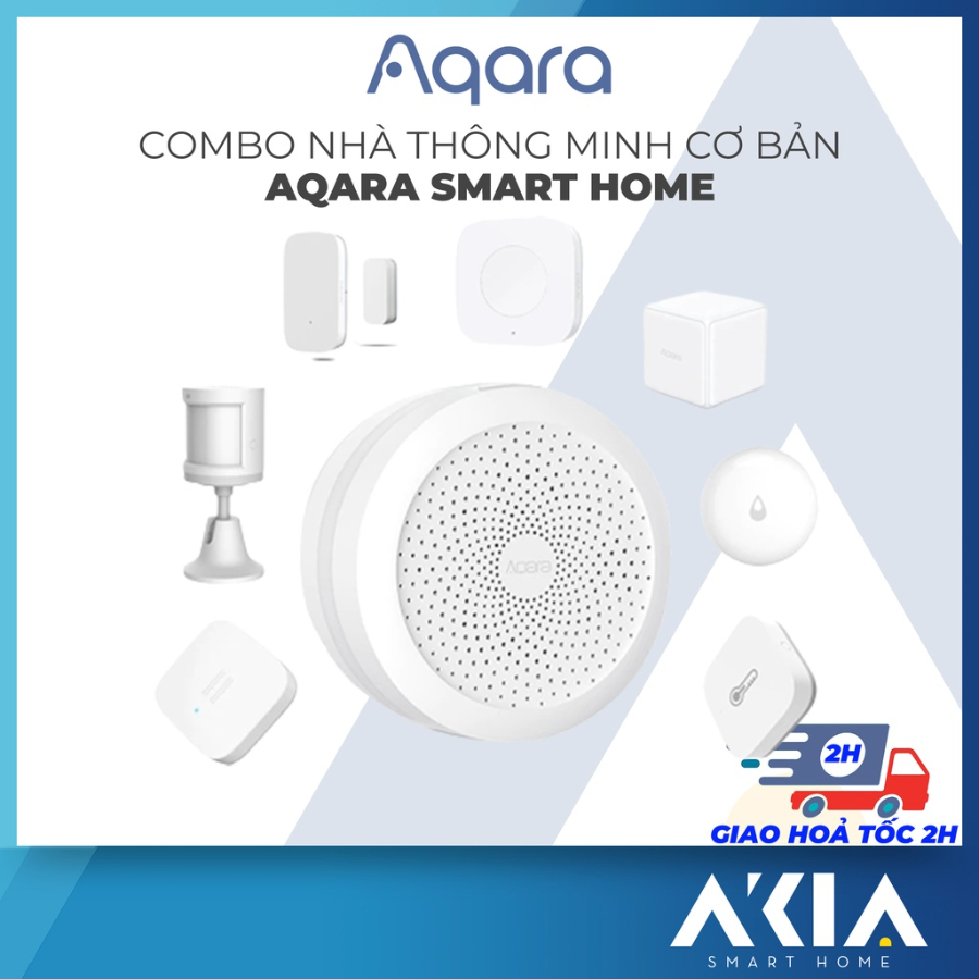 Combo nhà thông minh cơ bản Aqara Smart Home, tương thích Homekit, cảnh báo an ninh, điều khiển mọi thứ dễ dàng hơn