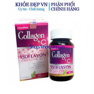 Viên uống đẹp da Collagen Isoflavon Coenzym Q10 tăng nội tiết tố nữ - Hộp 30 viên