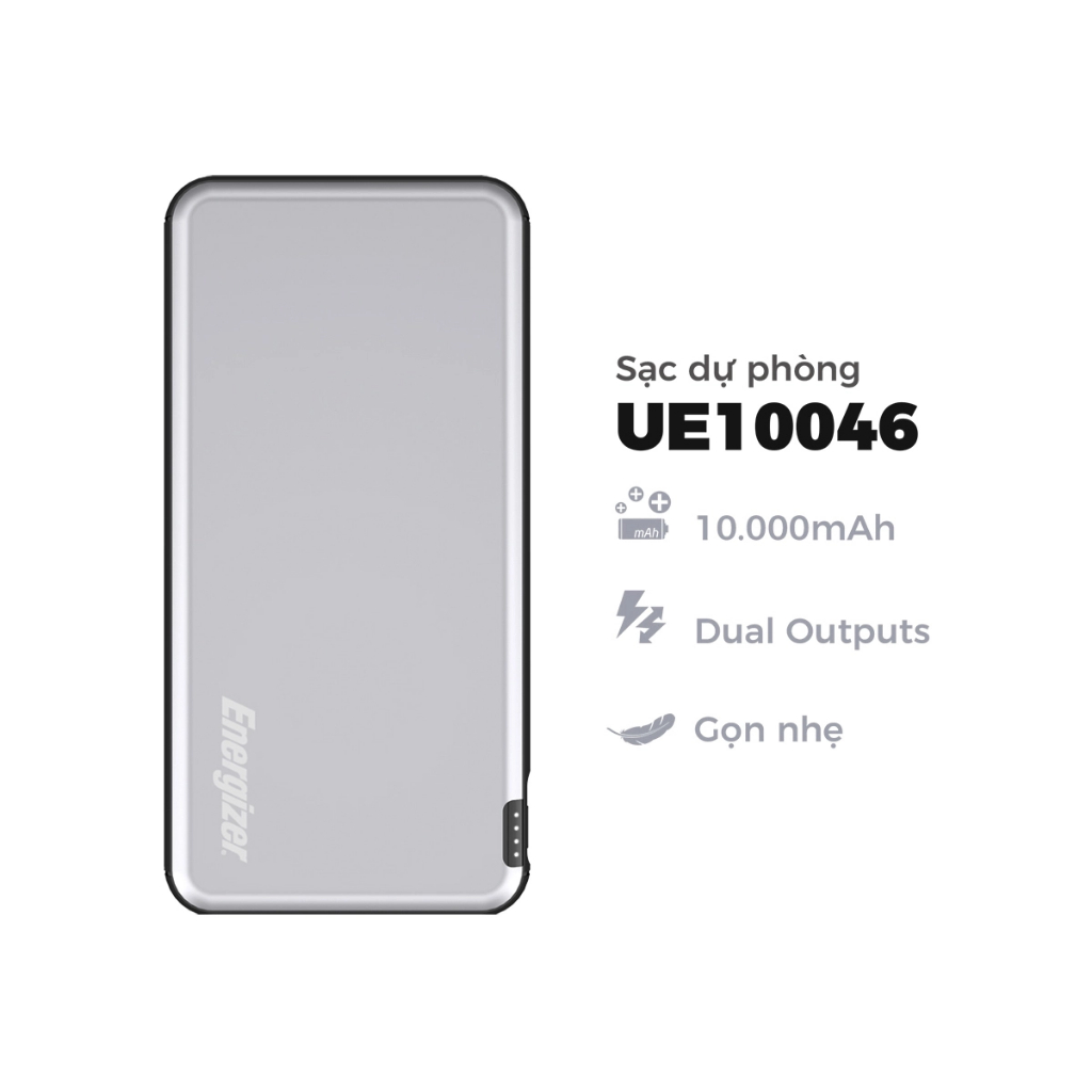 Pin sạc dự phòng Energizer UE10046 10.000mAh - Hàng Chính Hãng