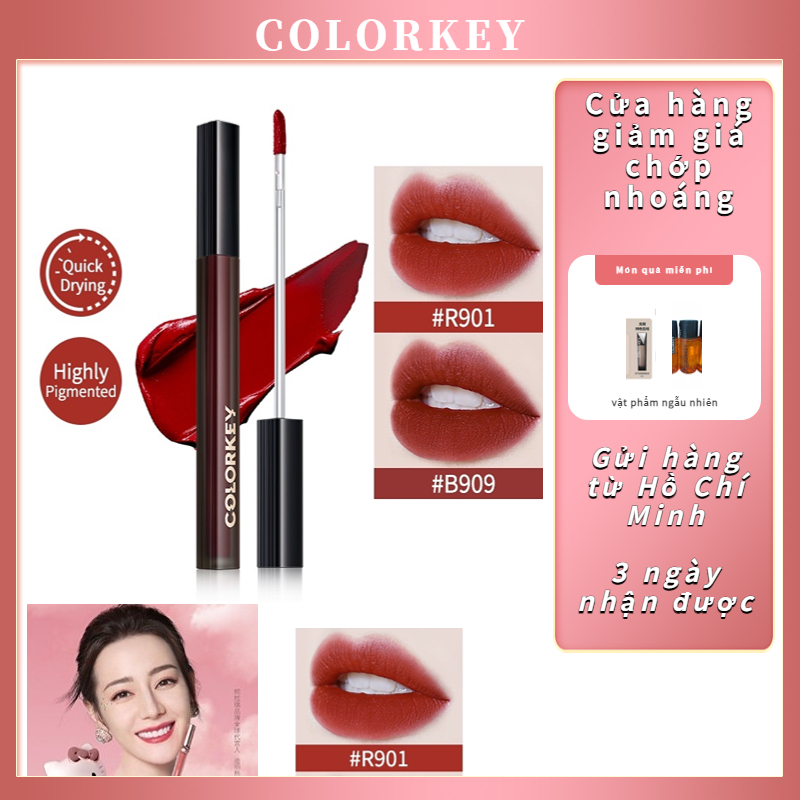 【COLORKEY】Son kem lì Colorkey dưỡng ẩm mềm mịn như lụa cao cấp 2g