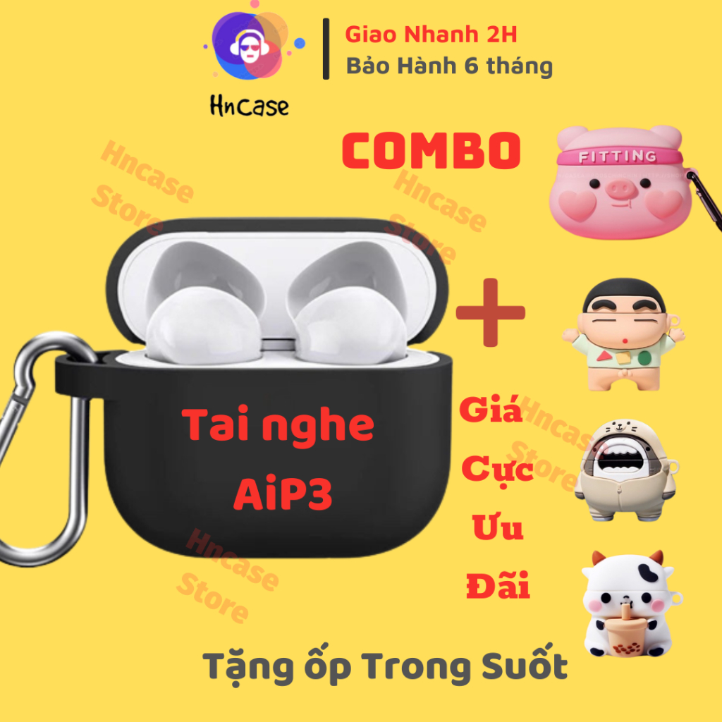 Tai Nghe Bluetooth Cao Cấp HnCase Store AIP3 , Headphone Không Dây - Bass Hay, Âm Thanh Không Gian