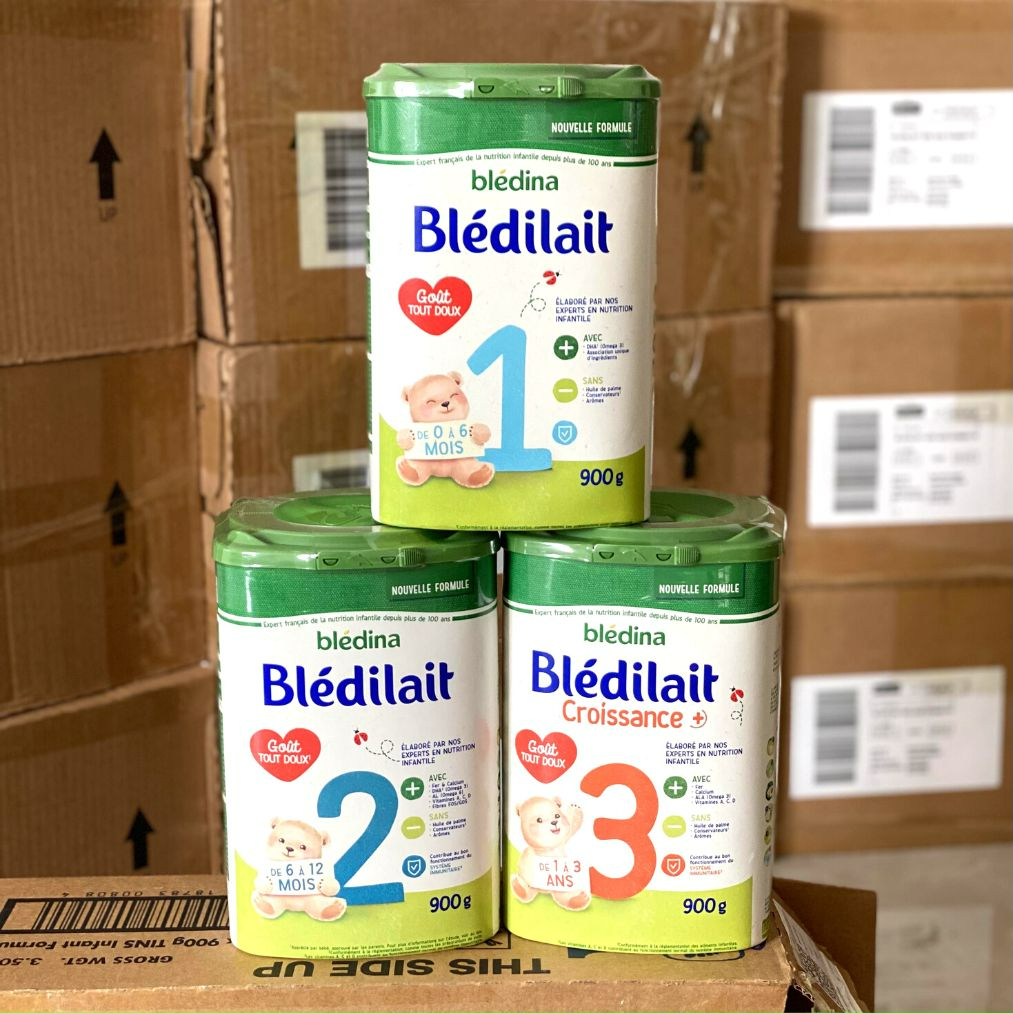 Sữa Bledilait mẫu mới số 1,2,3 hộp 900g (date xa)