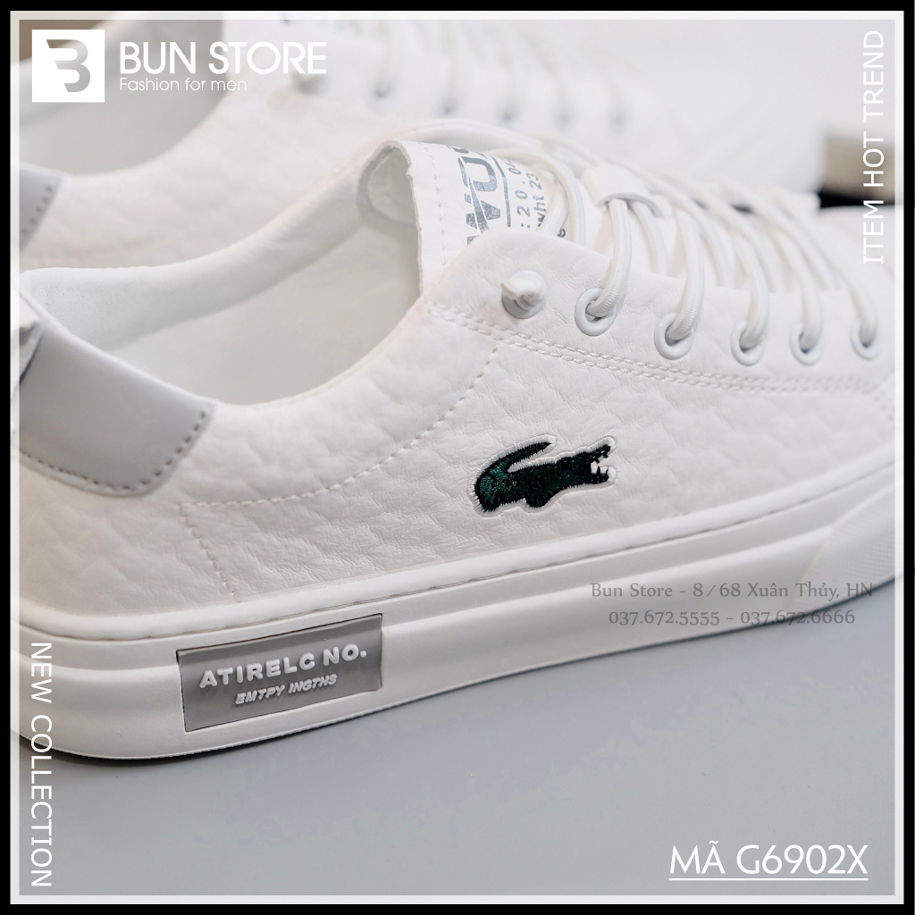 Giày da cao cấp họa tiết thêu - Giày thể thao Sneaker Bun Store - Mã G6902