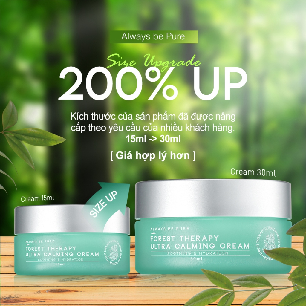 Kem dưỡng ẩm làm dịu da ALWAYS BE PURE Forest Therapy Ultra Calming Cream chất lượng cao 30ml