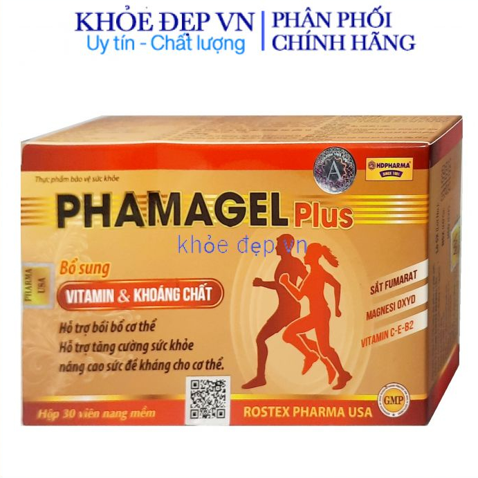 Vitamin tổng hợp PHAMAGEL Plus tăng hệ miễn dịch - Hộp 30 viên