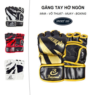 Găng tay hở ngón mma - boxing - ufc - võ thuật - muay cho người lớn.