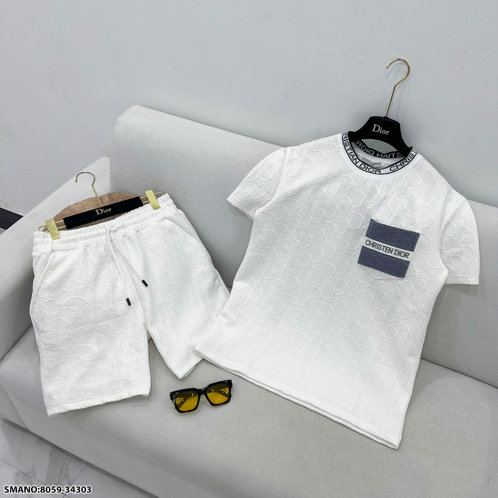 Bộ thể thao DIORR hè nam nữ 2023,Bộ hè DIORR nam nữ 2023 dập vân.Gentlemen's Fashion