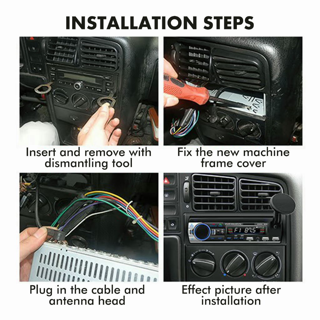 Máy nghe nhạc mp3, Đầu Nghe Nhạc Ô Tô 12V，JSD-520,Đầu phát âm thanh nổi trên xe hơi Bluetooth Radio MP3 / USB / SD/ AUX-IN /FM