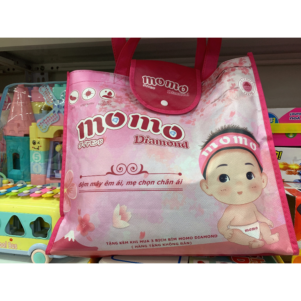 Chăn lông cừu và set khăn sữa 6 lớp +túi vải không dệt hkm Momodiamond/Momotaro