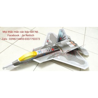 ♥️Deal Sock 💖 Bộ vỏ kit máy bay F22 Scales 2 LỚP CÁNH sải 72 cm