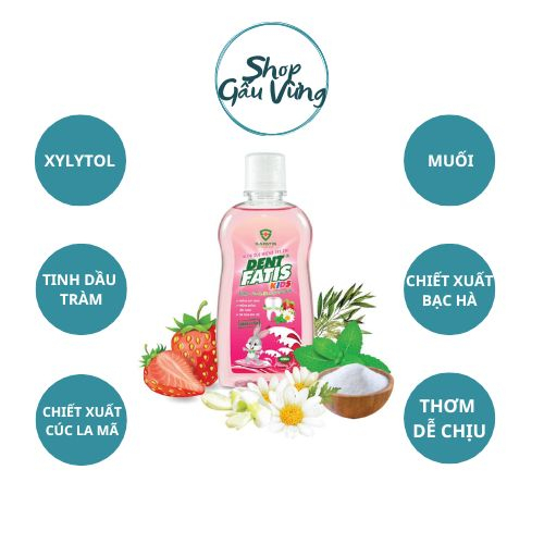Nước Súc Miệng Trẻ Em Thảo Dược DentFatis Kids 250 ml