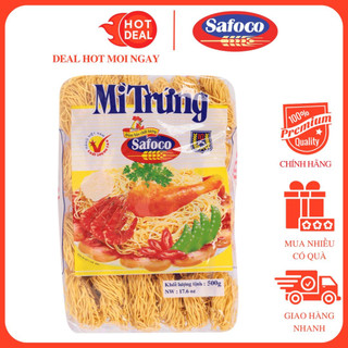 Mì trứng safoco sợi nhỏ/sợi lớn gói 500g