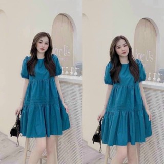 Váy Bầu Thời Trang, Đầm Bầu Suông Babydoll Đi Chơi, Đi Làm Giá Rẻ Xanh Coban