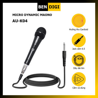 Micro karaoke Dynamic có dây MAONO AU-K04 - Hàng chính hãng