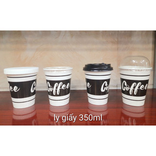 50 Ly Giấy 12oz 350ML 2PE (có nắp hoặc không nắp)   (giao hình ngẫu nhiên)