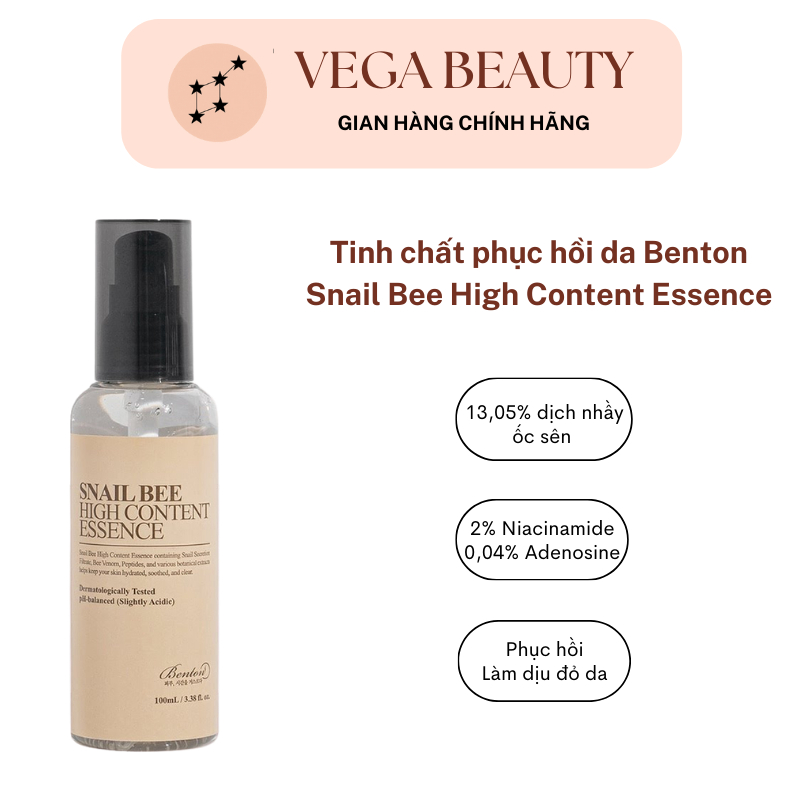 Tinh chất dưỡng phục hồi da Benton Snail Bee High Content 60ml chiết xuất từ dịch ốc sên
