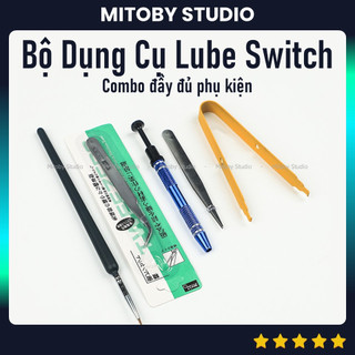 Bộ dụng cụ lube switch, lube stab bàn phím cơ lube tool lube stab advanced cọ lube nhíp gắp - Mitoby Studio