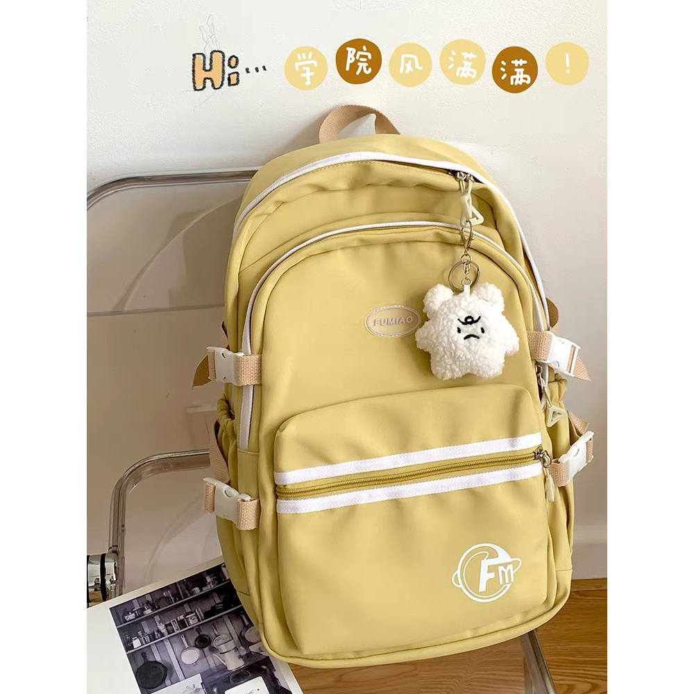 Balo nữ đi học basic FUMIAO, màu pastel dễ thương, đáng yêu