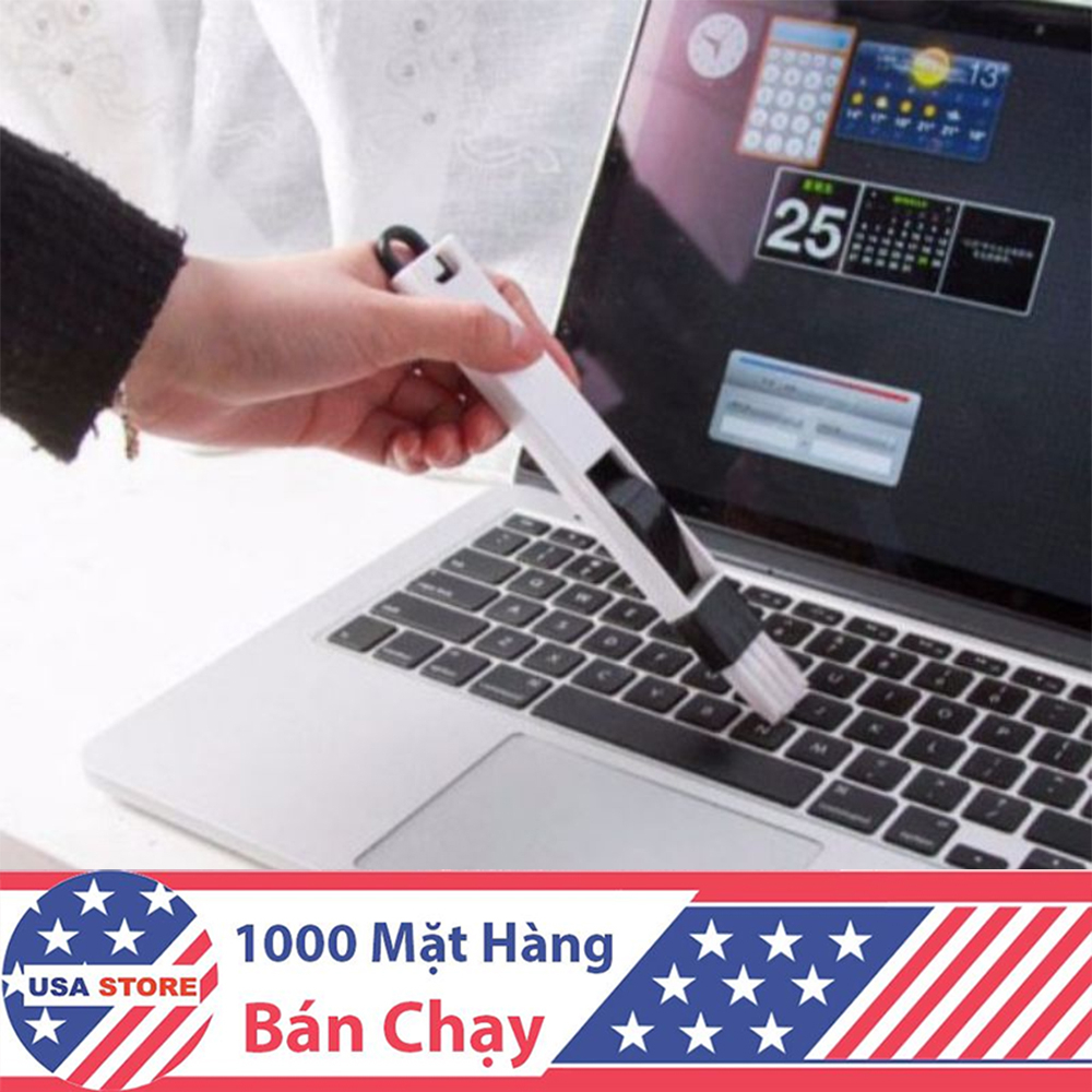 Chổi Quét Bụi Vị Trí Hẹp - Kèm Ki Xẻng Hốt Rác Mini - Cọ Mini Vệ Sinh Khe Cửa - Bàn Phím Máy Tính - Máy Sinh Tố