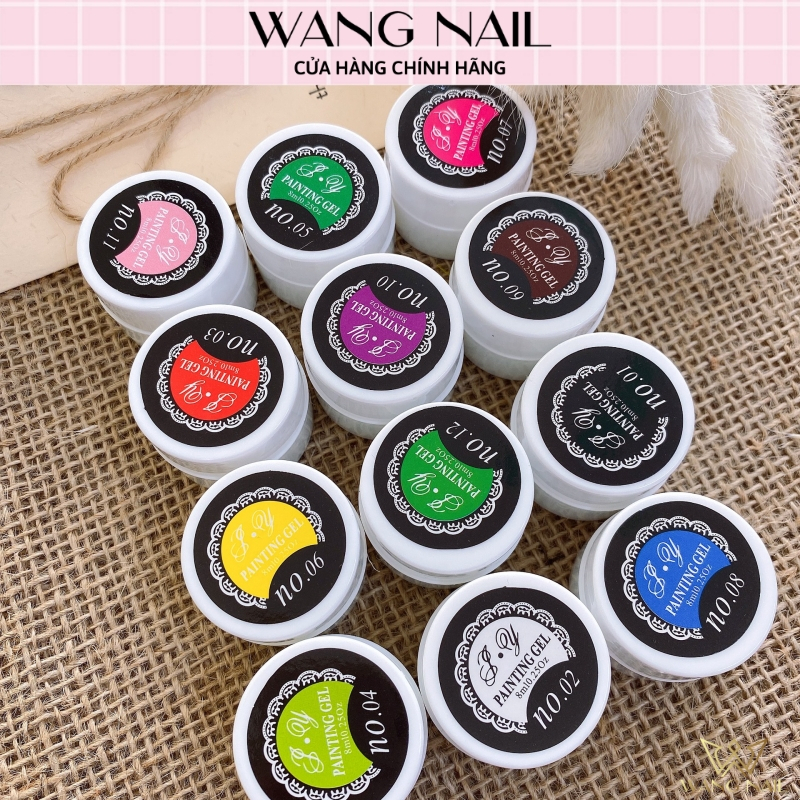 Set gel vẽ nail 12 màu cơ bản