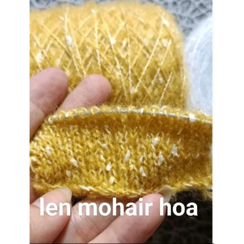 Len mohair hoa cuộn 100g, len mềm, nhẹ, không dặm ngứa