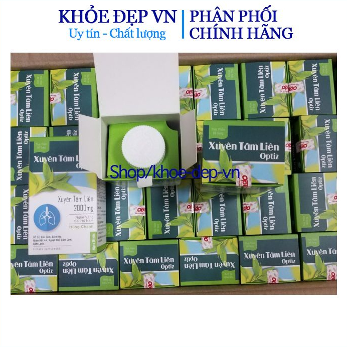 Viên uống Xuyên tâm liên Optiz 2000mg - Tăng cường sức đề kháng - Hộp 30 viên