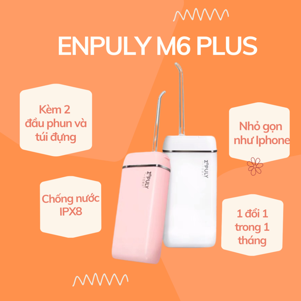 GIÁ TỐT Máy tăm nước Xiaomi ENPULY M6,M6 Plus mini nhỏ gọn kháng nước IPX8