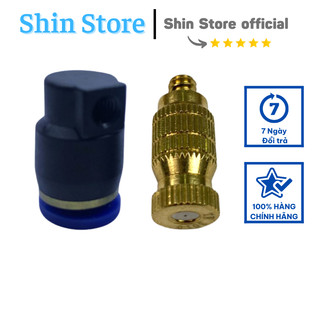 [Combo] Nối béc cuối  bằng nhựa+Béc phun sương lỗ 1-2-3-6-8 -SHINSTORE