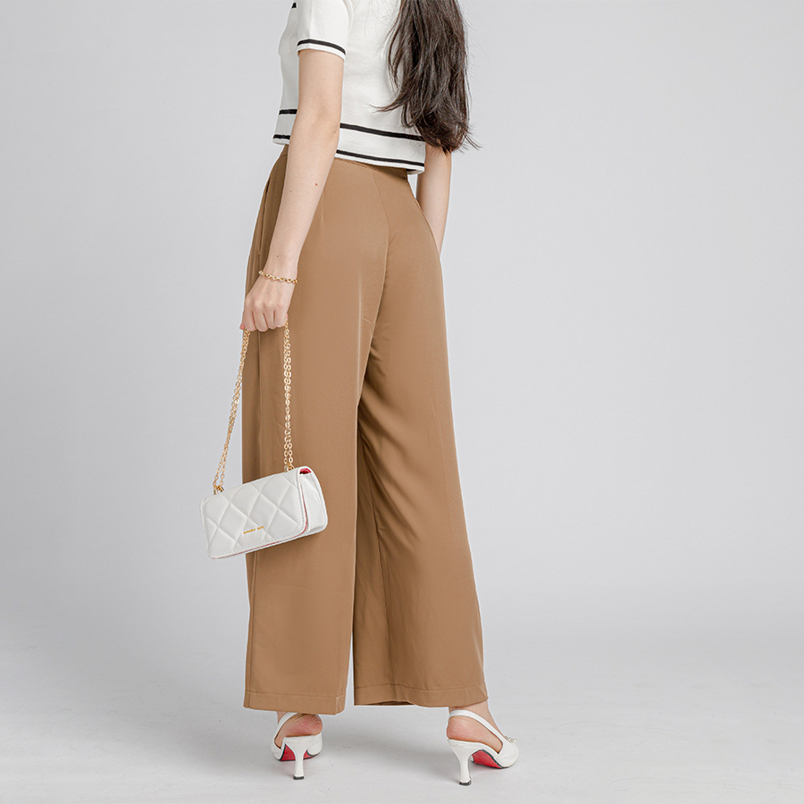 Quần ống rộng nữ FM Style lưng cao chất vải xịn đứng form thời trang công sở ulzzang 22110303