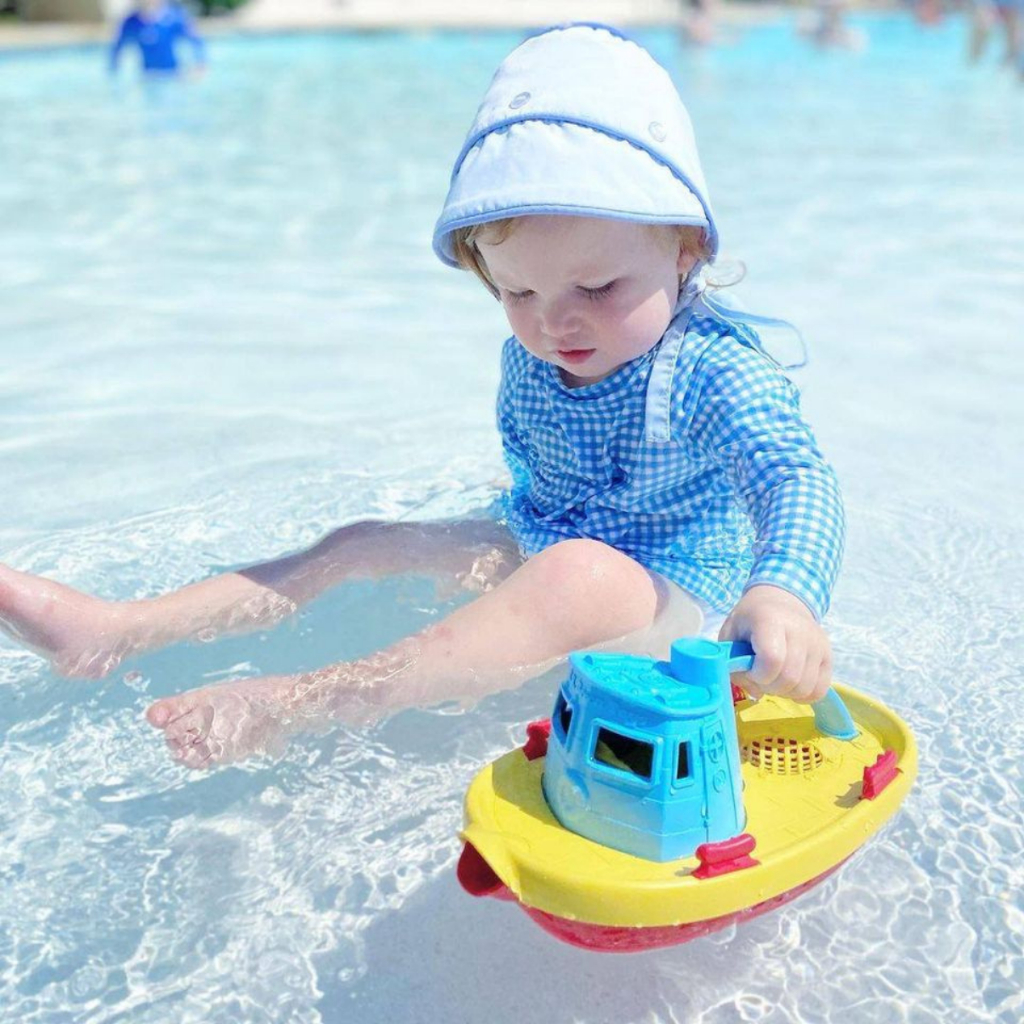 Đồ Chơi Tàu Thuỷ Kéo Green Toys Cho Bé Từ 6 Tháng - Cabin Xanh Dương