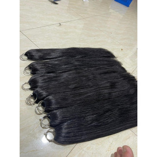 Tóc lông vũ com bo 200 sợi 60cm tóc thật