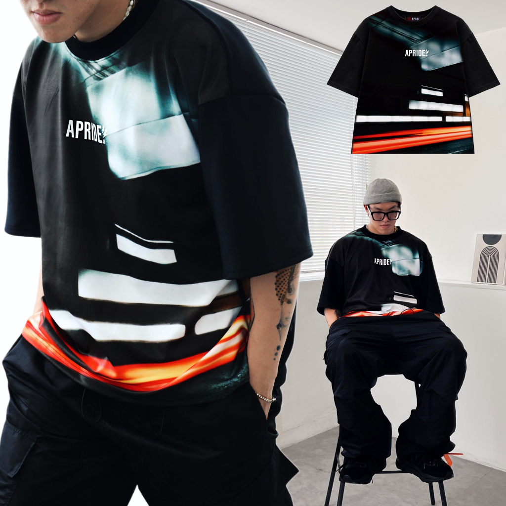 Áo thun Apride Night Street chất liệu Scuba form over, boxy, big size
