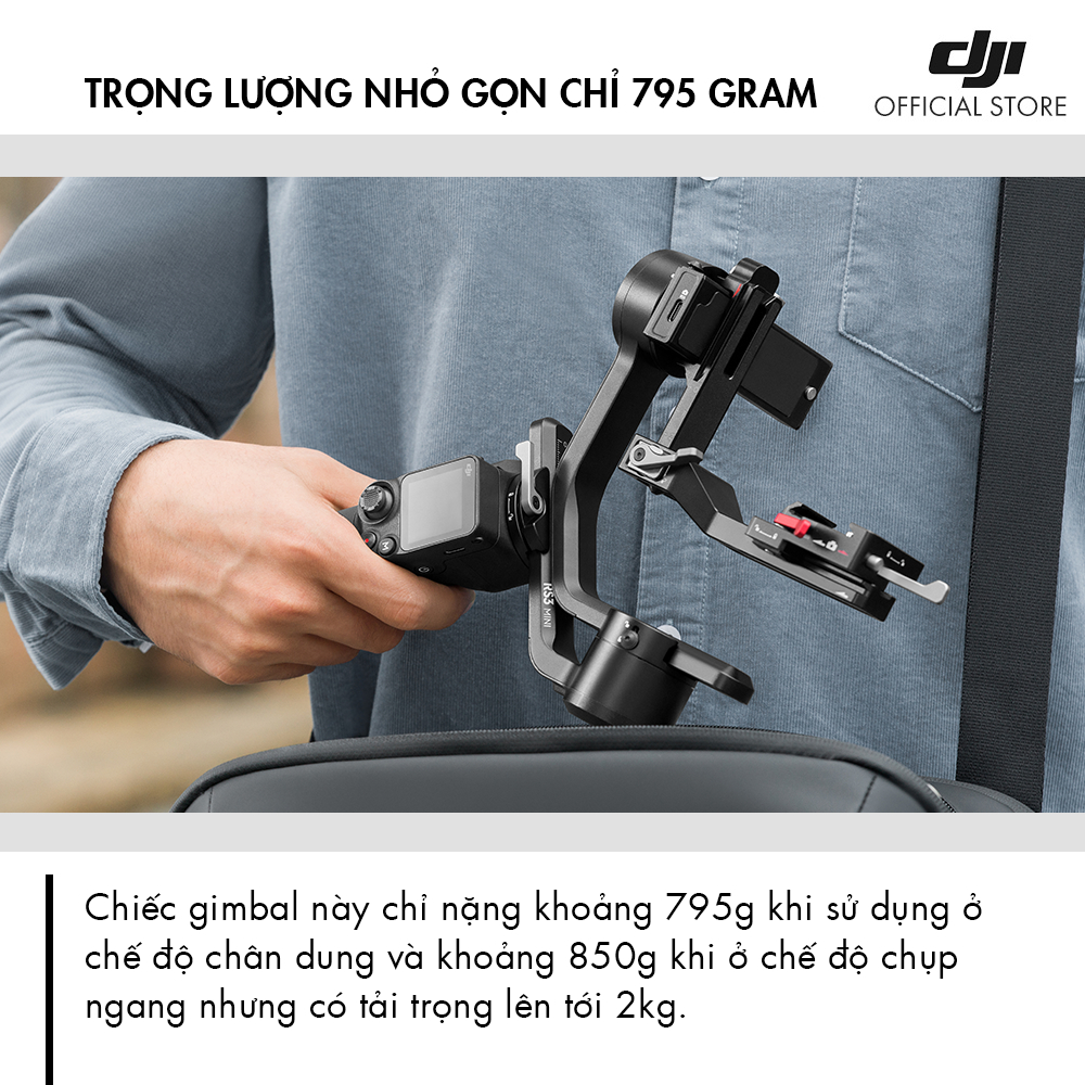 Tay cầm chống rung cho máy ảnh Gimbal DJI RS 3 Mini