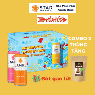 Combo 3 thùng 12 lon trà star kombucha mix vị / sản phẩm chính hãng / nhà phân phối chính hãng