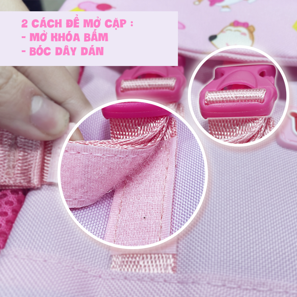 Balo Mềm Lucy Dễ Thương Cho Bé Đi Học Mẫu Giáo Mầm Non Thương Hiệu Wolfoo