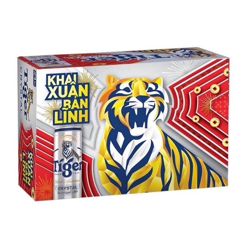 [CHÍNH HÃNG] Bia Tiger Crystal 330ml (Date: 01/11/2023)