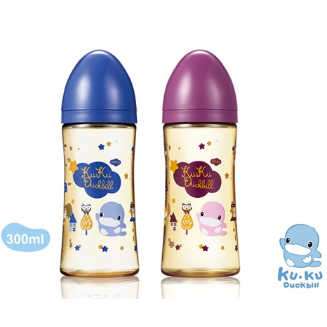 BÌNH SỮA CỔ RỘNG BẰNG NHỰA PPSU KUKU KU5857 - 300ML
