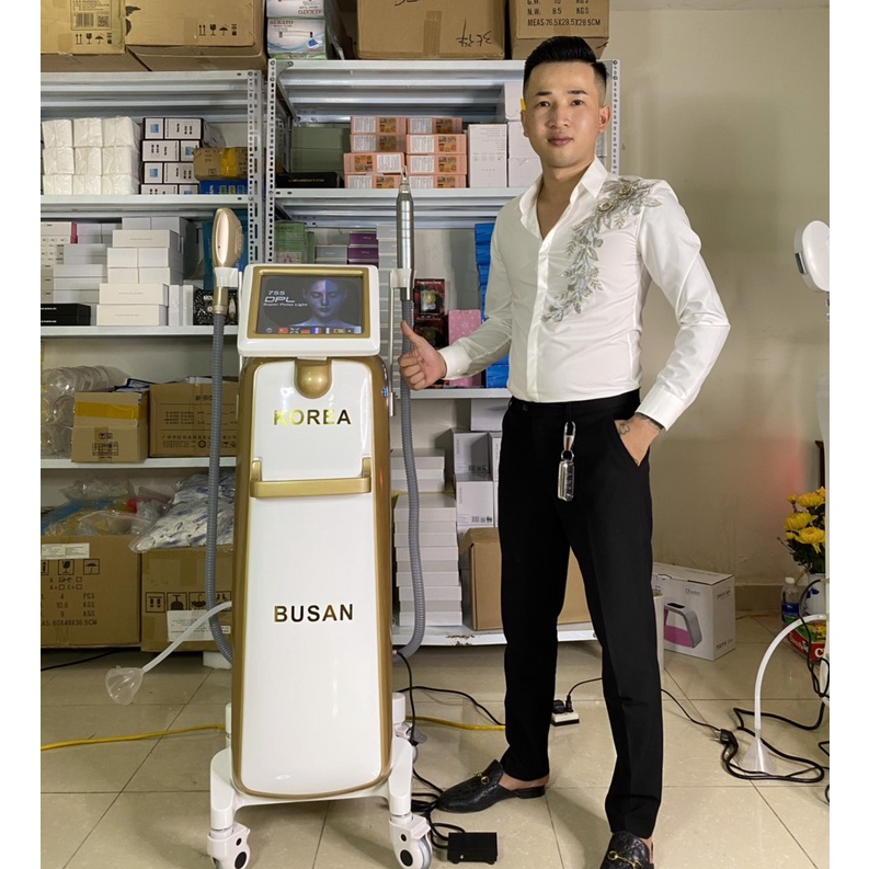 Máy Triệt Lông Xoá Xăm, Triệt Lông Laser DPL 2in1 Busan Korea Chuyên Dùng Trong TMV SPA